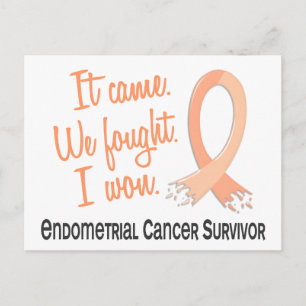 Survivor 11 Endometriumkrebs Postkarte