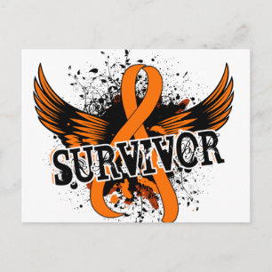Survivor 16 Leukämie Postkarte