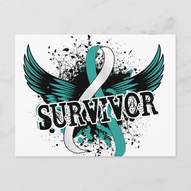 Survivor 16 Zervikalkrebs Postkarte (Vorderseite)