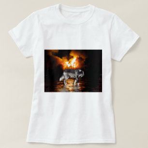 "Survivor" Graue Wolfspenden T-Shirt