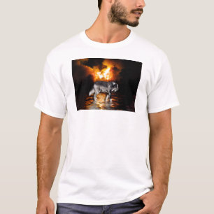 "Survivor" Graue Wolfspenden T-Shirt