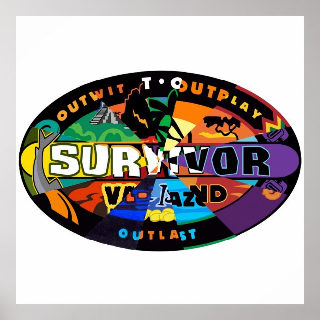 Survivor Logos zusammengelegt Poster (Vorne)