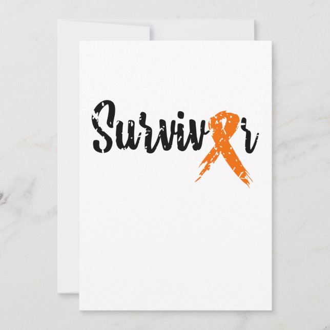 Survivor Orange Ribbon Leukämie Bewusstsein Save The Date (Vorderseite)