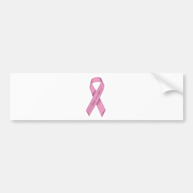 Survivor Pink Ribbon Autoaufkleber (Vorne)