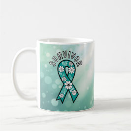 Survivor SA Teal Awareness Ribbon Kaffeetasse