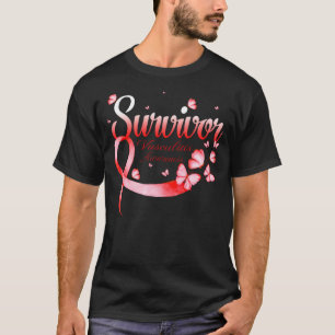 Survivor Vasculitis Awareness Butterfly T-Shirt