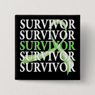 Survivor Whimsical Collage Lymphoma Button