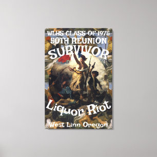 Survivor WLHS 50. WIEDERSEHEN CLASS 1975 Leinwanddruck