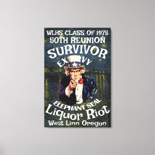 Survivor WLHS 50. WIEDERSEHEN CLASS 1975 Leinwanddruck