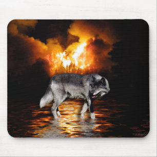 "Survivor" Wolf Mousepad
