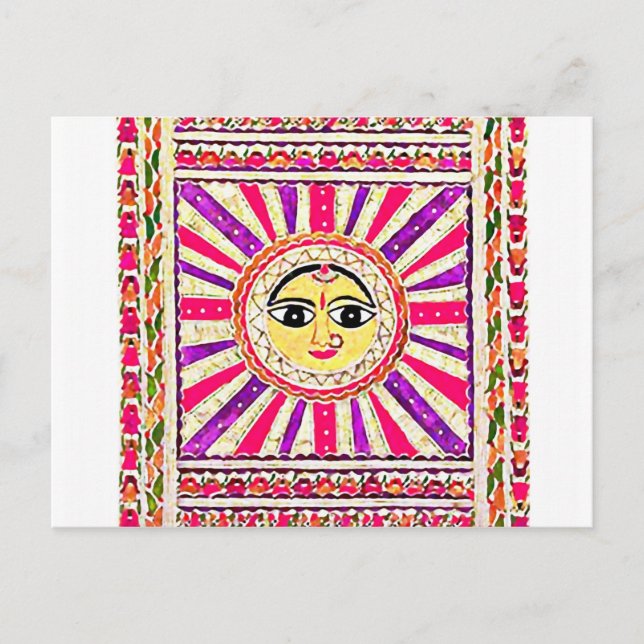 Surya Hindu Sun God Postkarte (Vorderseite)