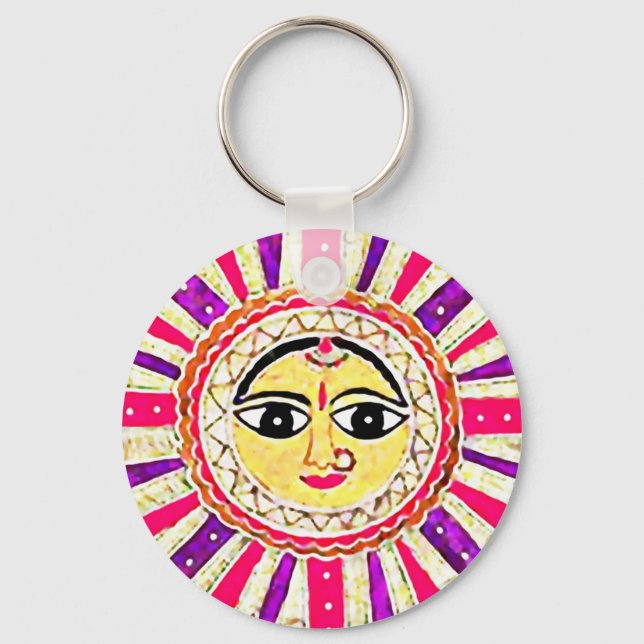 Surya Sun Goddess Schlüsselanhänger (Vorderseite)