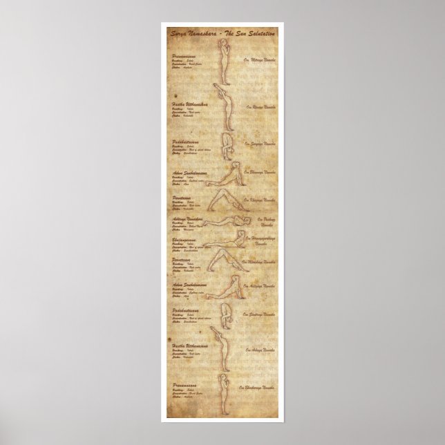 Suryanamaskara - Die Sonnenanregung - Portrait Poster (Vorne)