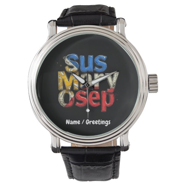 Sus Mary Osep Filipino Pride individualisierbar Armbanduhr (Vorderseite)