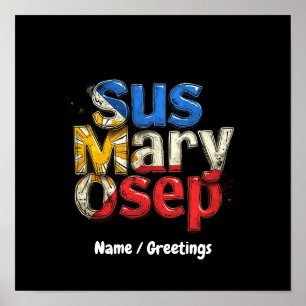 Sus Mary Osep Filipino Stolz Anpassbar Poster