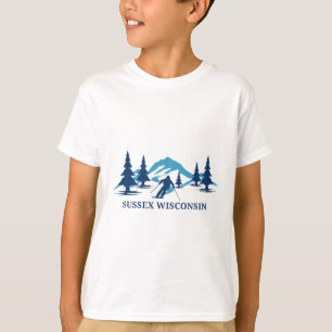 Sus Wisconsin Skigebiet Skifahren Skifahrer T-Shirt