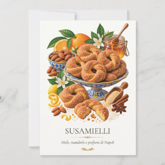 Susamielli – italienisches Vintage-Dessert Einladung