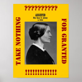 Susan B Anthony erinnert uns Poster