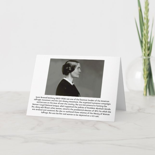 Susan B. Anthony Karte (Vorderseite)