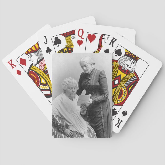 Susan B Anthony und Elizabeth Cady Stanton Spielkarten (Rückseite)