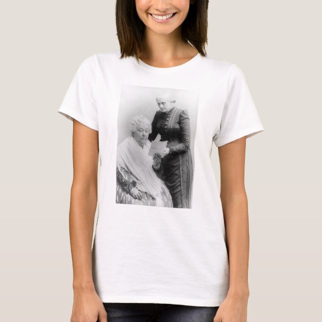 Susan B. Anthony und Elizabeth-Transportgestell T-Shirt (Vorderseite)