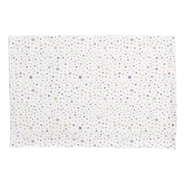 Susan Confetti Watercolor Dots Pillowcase Kissenbezug (Vorderseite)