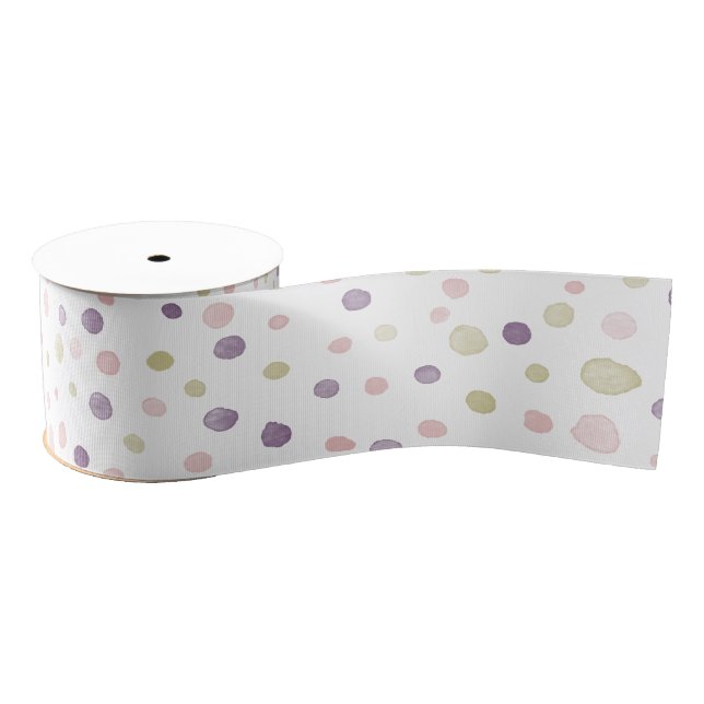 Susan Confetti Watercolor Dots Ribbon Ripsband (Spule)