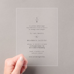 Susan Elegant Modern Wedding Acryleinladungen