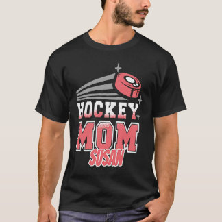 Susan Hockey Mama mit Puck Womens T-Shirt