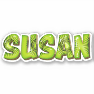 Susan Name Kiwi Design Aufkleber Sticker