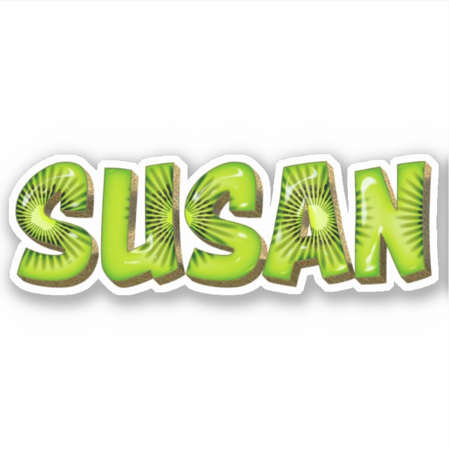 Susan Name Kiwi Design Aufkleber Sticker (Vorderseite)