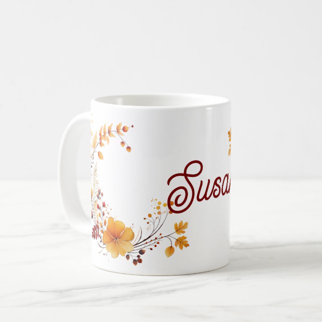 Susan, nur für Susan Blumendesign,  Kaffeetasse (Vorderseite Links)