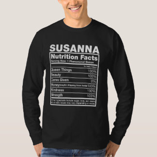 Susanna Nutrition Fakten T - Shirt Susanna Name Bi