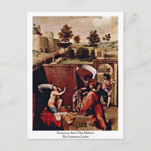 Susanna und die Ältesten von Lorenzo Lotto Postkarte