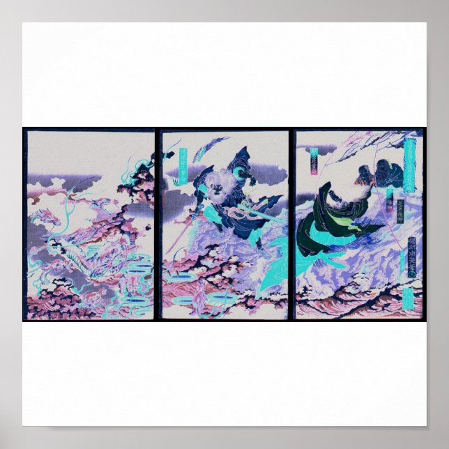 Susano singt die Yamata-no-Orochi ca. 1870er Poster (Vorne)