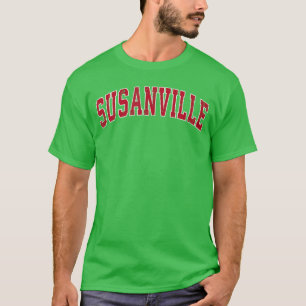 Susanville Kalifornien CA Vintage-Sportdesign Rot T-Shirt