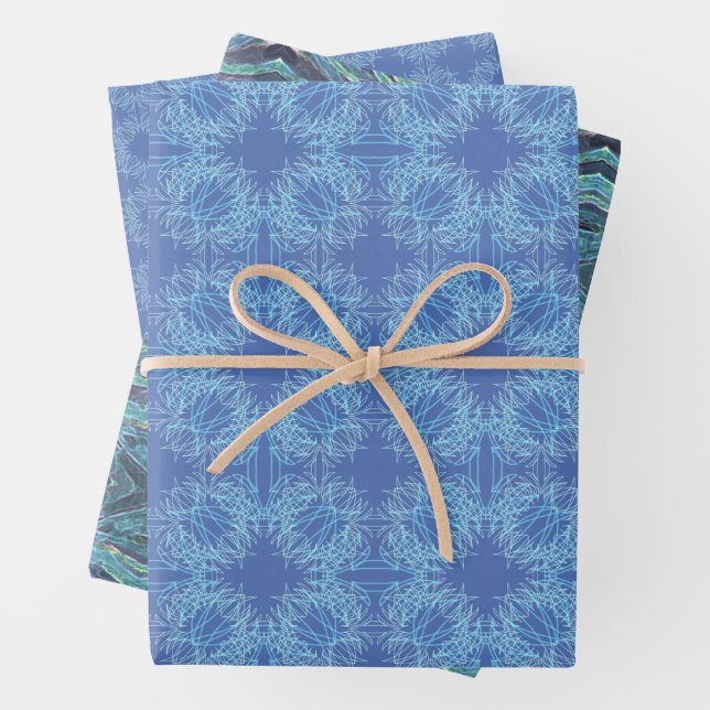 Susea Blu Studios Feather Wrapping Paper Geschenkpapier Set (Beispiel)