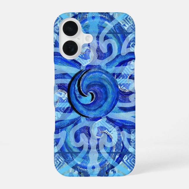 Susea Blu Studios Wave iPhone Case 16 Hülle (Rückseite)