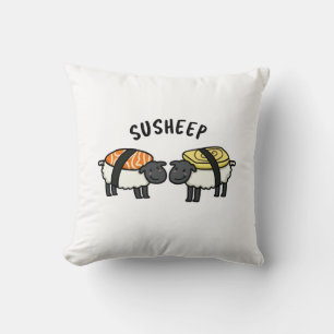 Susheep Funny Sushi Sheep Pun Kissen