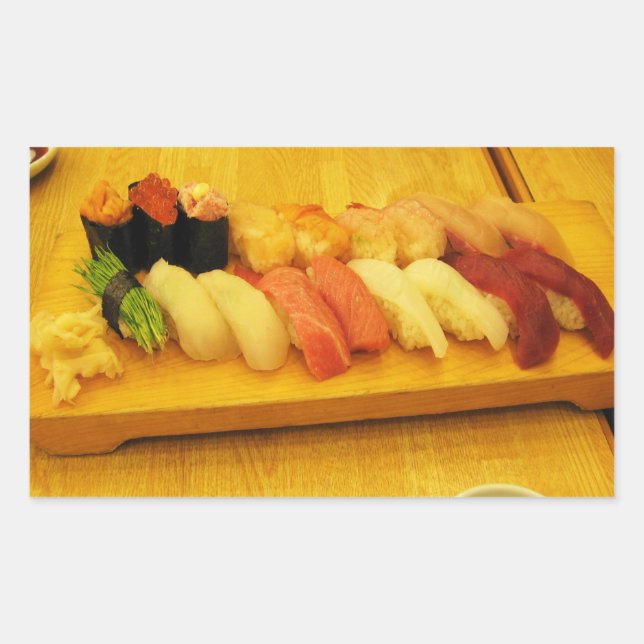 Sushi 司 rechteckiger aufkleber (Vorderseite)
