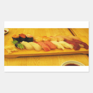 Sushi 司 rechteckiger aufkleber