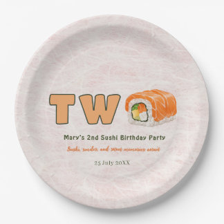 Sushi- 2nd Birthday Pappteller