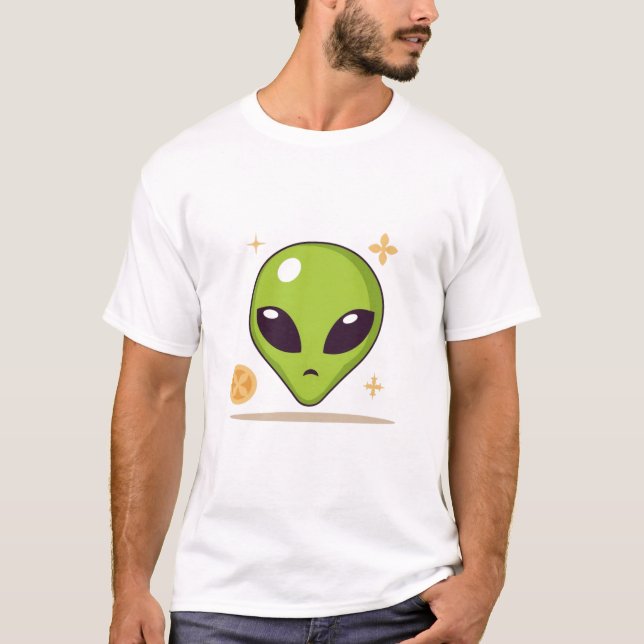 Sushi Alien – Cute Minimal Food Art T-Shirt (Vorderseite)