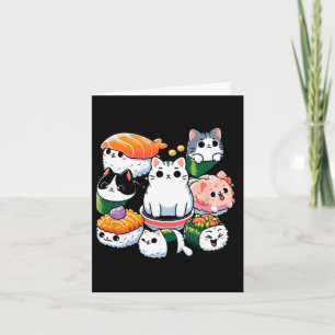 Sushi Anime Cat Sushi Lover Geschenk Karte