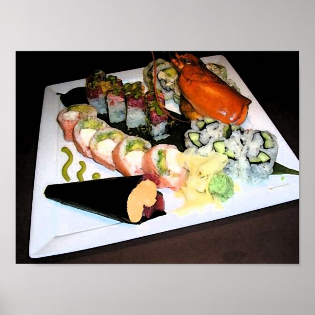 "Sushi" Art Print Poster (Vorne)