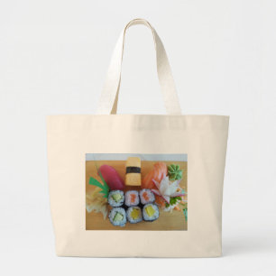Sushi Asia Fish Rice Food Jumbo Stoffbeutel