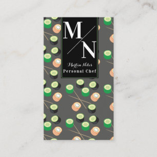 Sushi Asian Koch Cook Homemade Food Visitenkarte