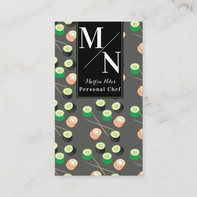 Sushi Asian Koch Cook Homemade Food Visitenkarte