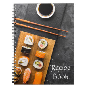 Sushi asiatisch japanisches Lebensmittelrezept Jou Notizblock