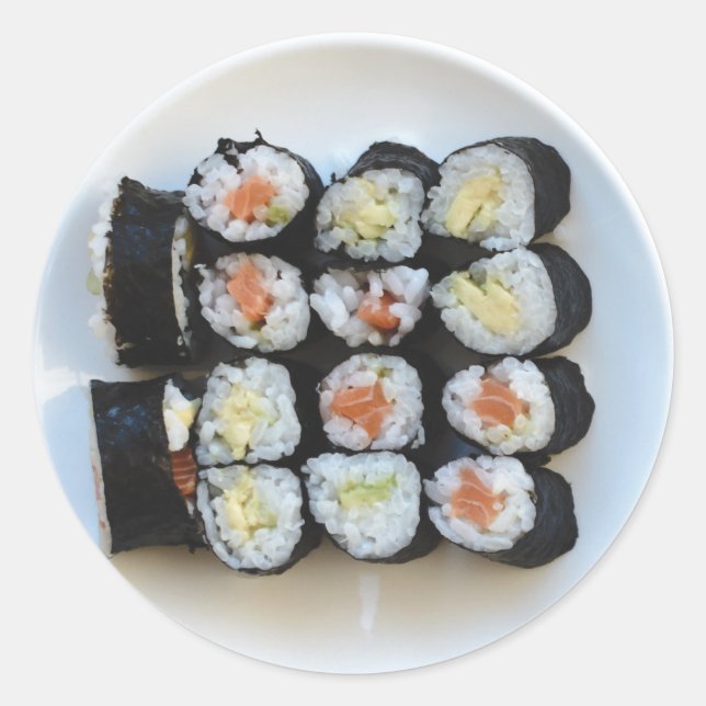 Sushi-Aufkleber Runder Aufkleber (Vorderseite)